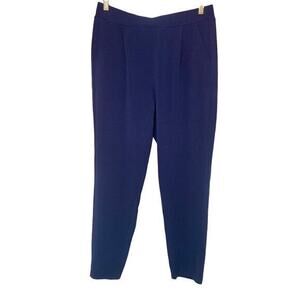 Womens Blue Pants‎ Pull On Stretch Casual Elastic Waist Pockets Size 0XL